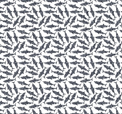 Fabric roller blind for window Sharks