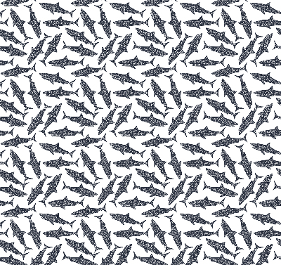 Fabric roller blind for window Sharks