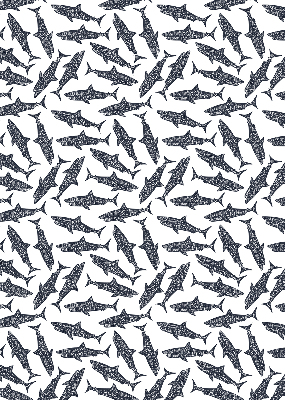 Fabric roller blind for window Sharks