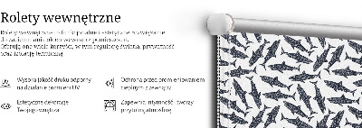 Fabric roller blind for window Sharks