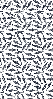 Fabric roller blind for window Sharks