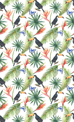 Blackout roller blind Toucans on flowers