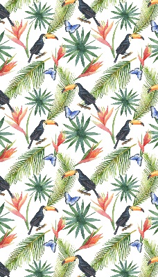 Blackout roller blind Toucans on flowers