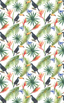 Blackout roller blind Toucans on flowers