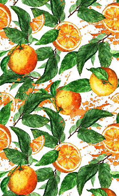 Fabric roller blind for window Oranges and leaves