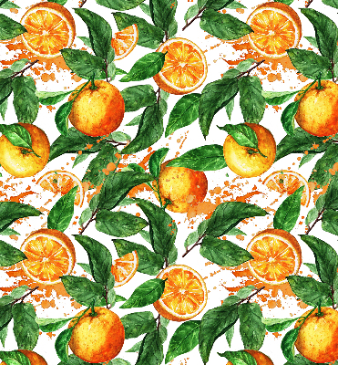 Fabric roller blind for window Oranges and leaves
