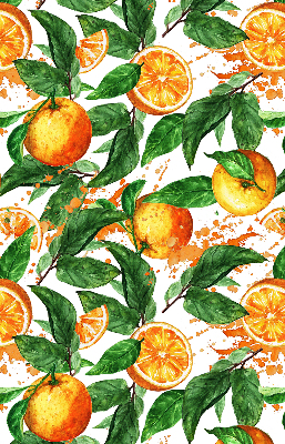 Fabric roller blind for window Oranges and leaves