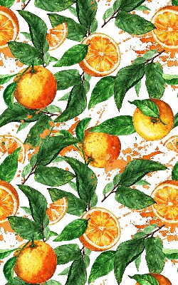 Fabric roller blind for window Oranges and leaves