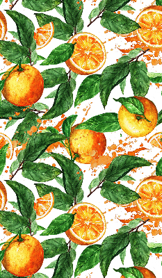 Fabric roller blind for window Oranges and leaves