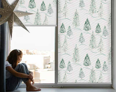Blackout roller blind trees print