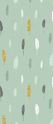 Fabric roller blind for window colorful trees print