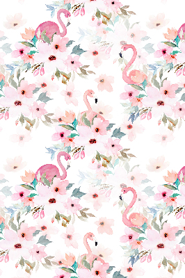 Blackout roller blind Flamingos among the flowers