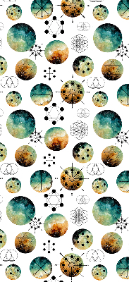 Blackout roller blind for window Colored circles
