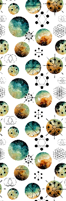 Blackout roller blind for window Colored circles