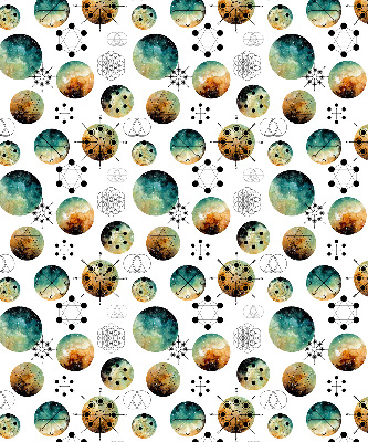 Blackout roller blind for window Colored circles