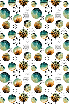 Blackout roller blind for window Colored circles