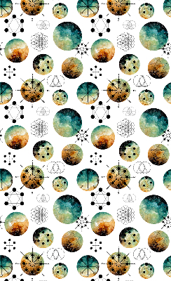 Blackout roller blind for window Colored circles