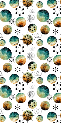 Blackout roller blind for window Colored circles
