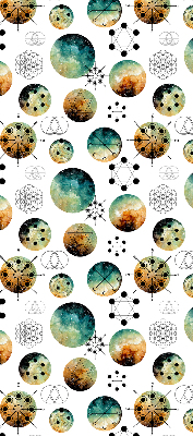 Blackout roller blind for window Colored circles