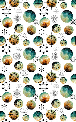 Blackout roller blind for window Colored circles