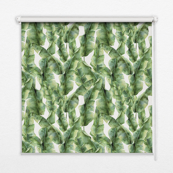 Fabric roller blind for window Leaves
