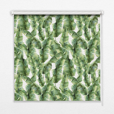 Fabric roller blind for window Leaves