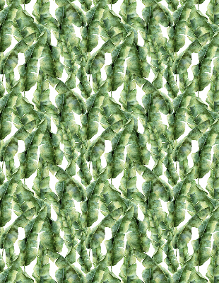 Fabric roller blind for window leaves pattern
