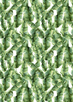 Fabric roller blind for window leaves pattern