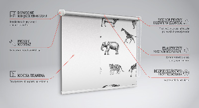 Blackout roller blind Animals