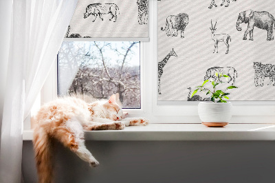 Blackout roller blind Animals