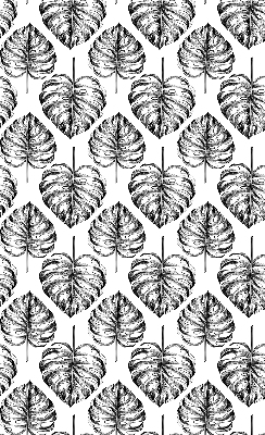 Blackout roller blind for window Gray leaves