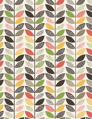 Blackout roller blind Colorful leaves