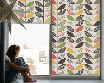 Blackout roller blind Colorful leaves