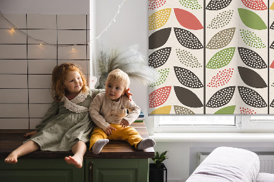 Blackout roller blind Colorful leaves