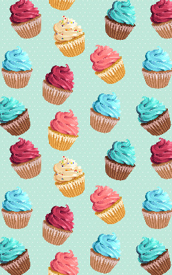Blackout roller blind for window Cupcakes