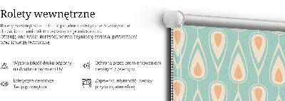 Fabric roller blind for window Colorful avocado
