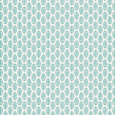 Blackout roller blind Blue leaves