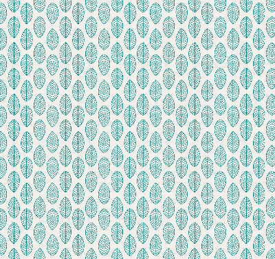 Blackout roller blind Blue leaves
