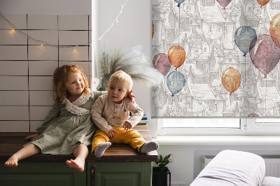 Blackout roller blind for window Balloons