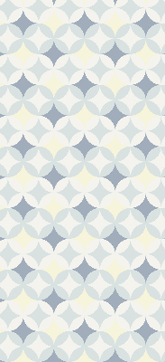 Fabric roller blind for window with colorful stars pattern