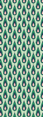 Blackout roller blind drawn avocado print