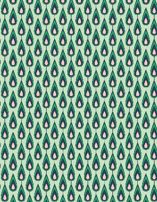 Blackout roller blind drawn avocado print