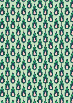 Blackout roller blind drawn avocado print