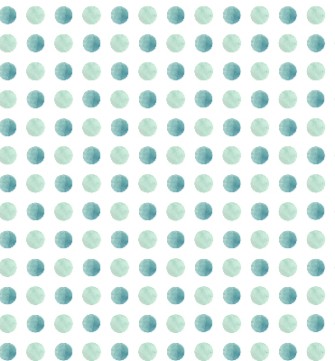Blackout roller blind for window Turquoise dots on a white background