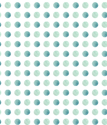 Blackout roller blind for window Turquoise dots on a white background