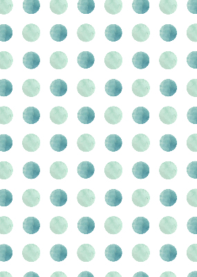 Blackout roller blind for window Turquoise dots on a white background