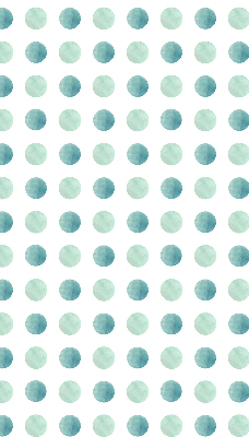 Blackout roller blind for window Turquoise dots on a white background