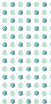 Blackout roller blind for window Turquoise dots on a white background