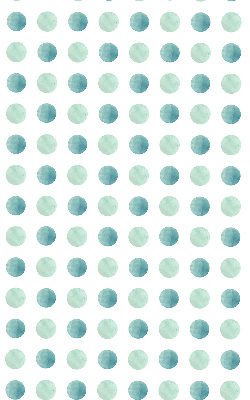 Blackout roller blind for window Turquoise dots on a white background