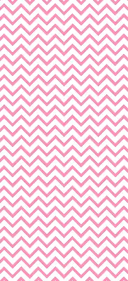 Fabric roller blind for window with horizontal pink zigzags